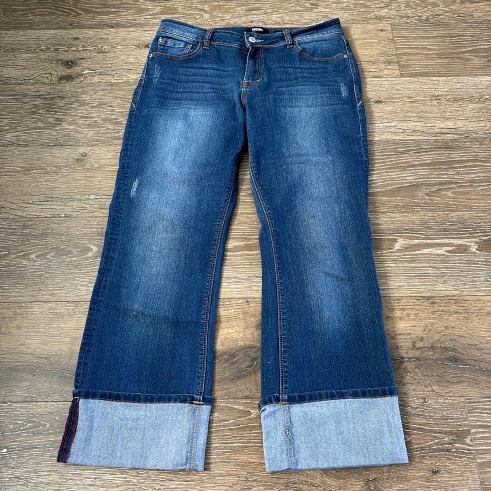 Kensie distressed crop cuff capri Jean pants size 29 Tomboy straight